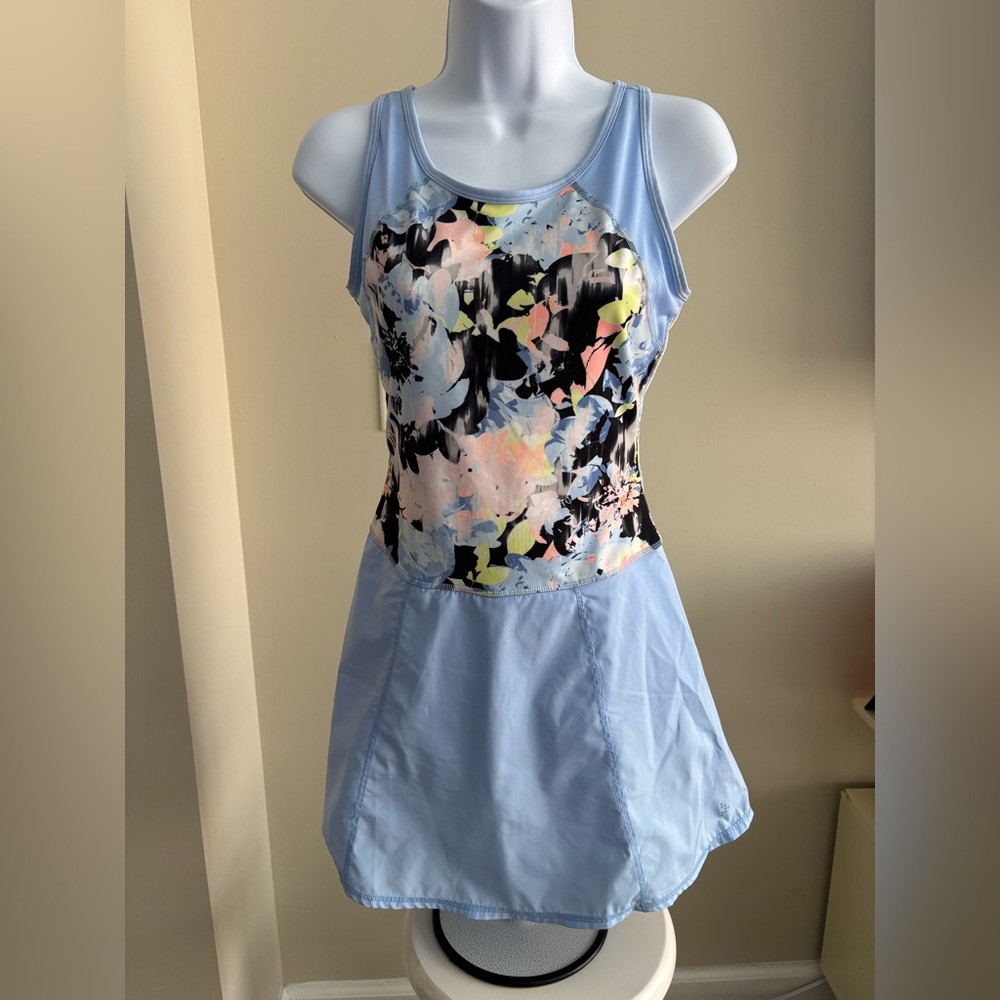 Gymboree Abstract Floral Dress - Light Blue and Multicolor